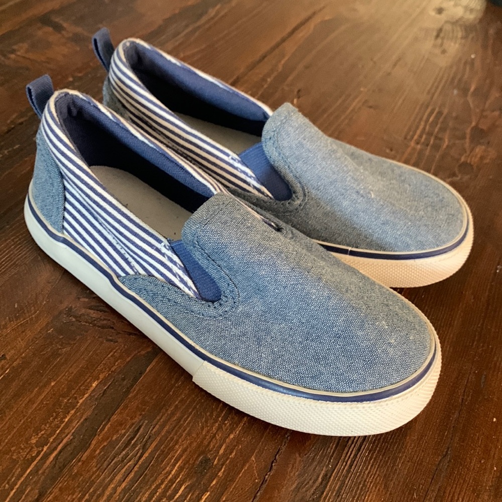 Baby Gap Blue Denim Slip on Sneakers 9T
